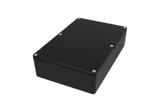 Hammond 1550Z124BK Black Watertight Diecast Aluminum Enclosure 8.76" x 5.77" x 2.17"