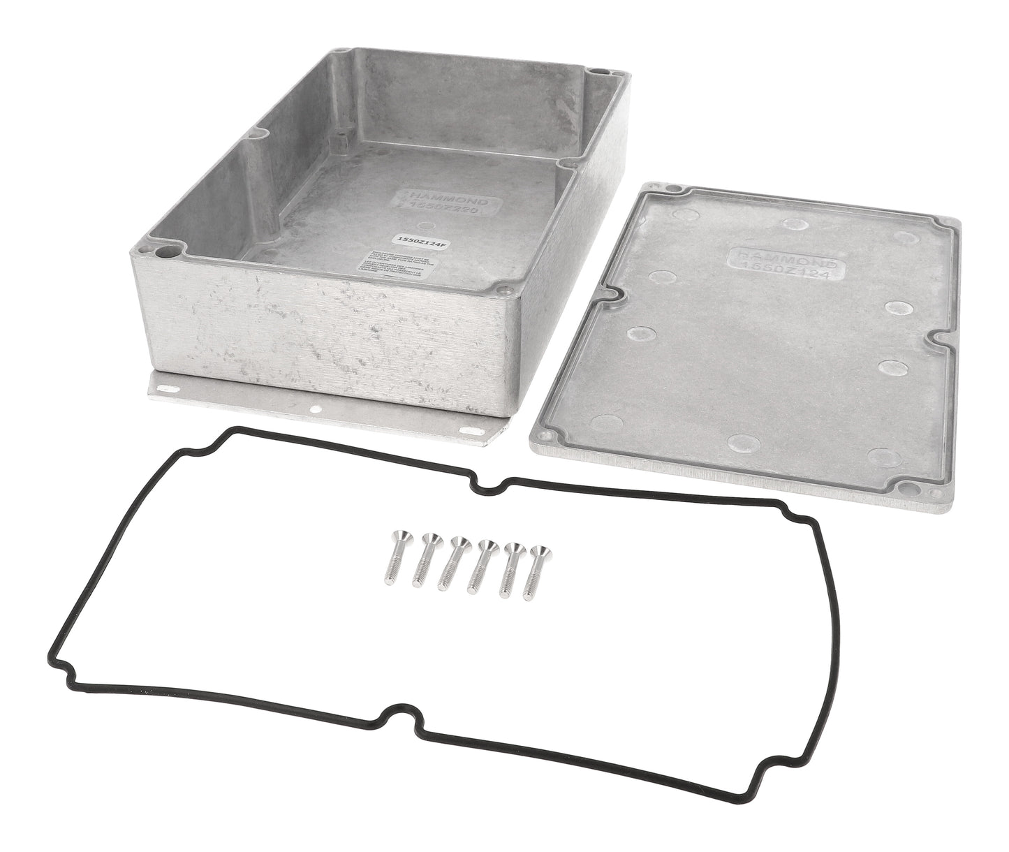 Hammond 1550Z124F Watertight Diecast Aluminum Enclosure Flanged 9.8" x 5.77" x 2.27"