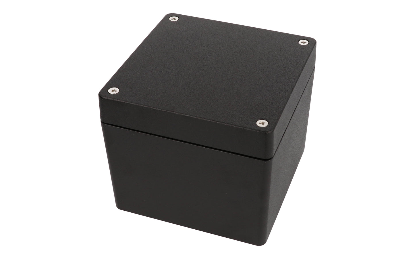 Hammond 1550Z137BK Black Watertight Diecast Aluminum Enclosure 4.76" x 4.76" x 4"