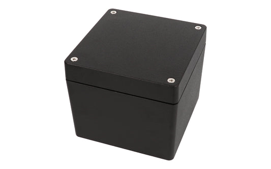 Hammond 1550Z137BK Black Watertight Diecast Aluminum Enclosure 4.76" x 4.76" x 4"
