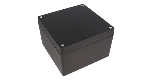 Hammond 1550Z139BK Black Watertight Diecast Aluminum Enclosure 6.28" x 6.28" x 4.02"