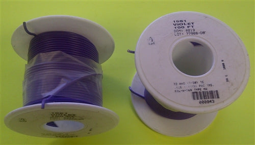 Alpha 22AWG Stranded Violet/Purple Hookup Wire 1551-100VIO (100 Feet)