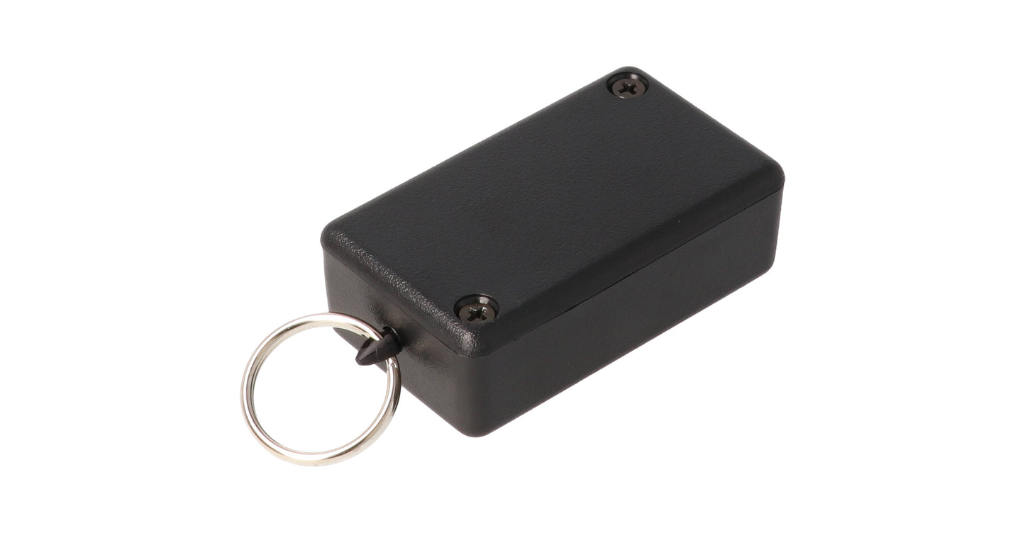 Hammond 1551HRBK Black Plastic Enclosure with Key Ring 60mm x 35mm x 20mm