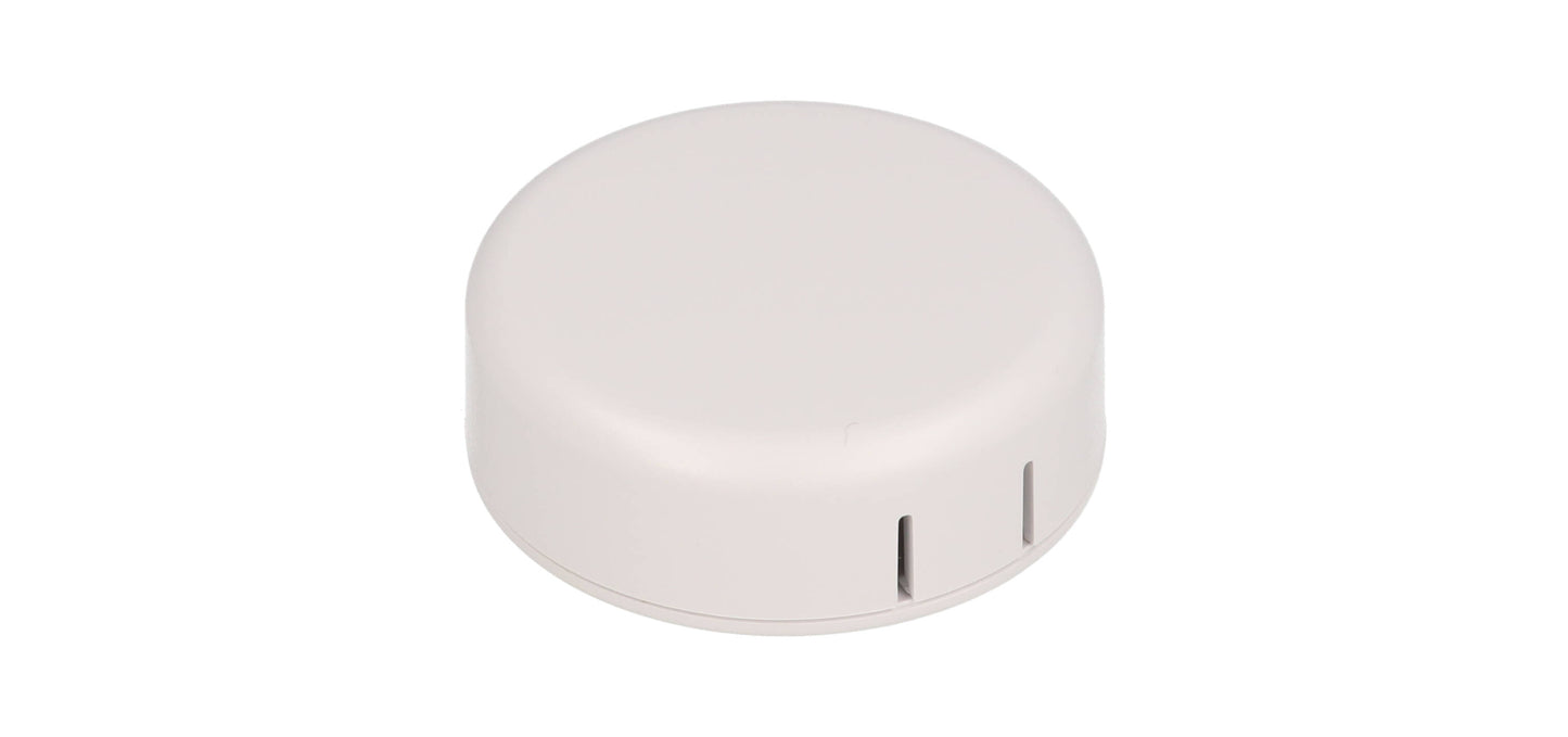 Hammond 1551SNAP12WH White Round Plastic Snap-Fit Enclosure 60mm