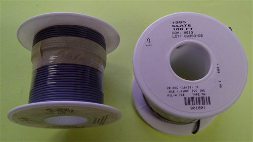 Alpha 20AWG Stranded Gray Hookup Wire 1553-100GRY (100 Feet)