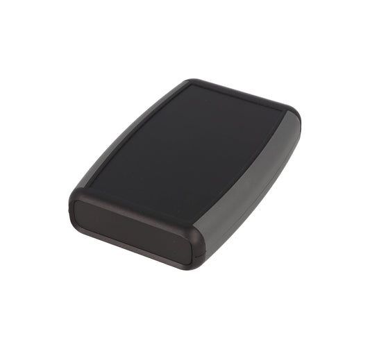 Hammond 1553BXBK 1553 Series Dual End Panel ABS Plastic Handheld Enclosure, Soft Sided Grip, 117 mm x 79 mm x 24 mm, Black.