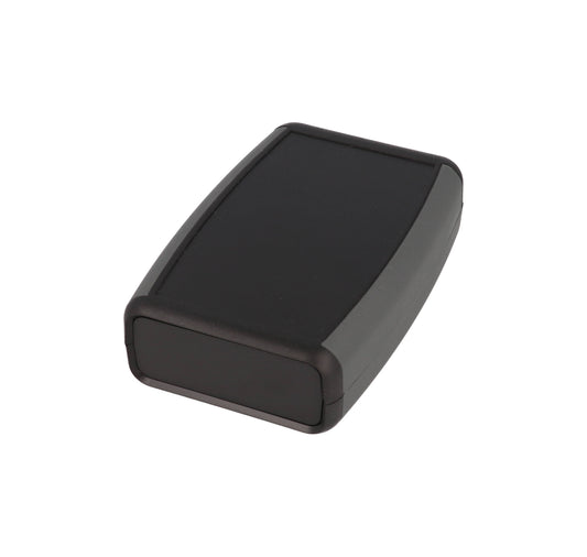 Hammond 1553CXBK 1553 Series Dual End Panel ABS Plastic Handheld Enclosure, Soft Sided Grip, 117 mm x 79 mm x 32 mm, Black.