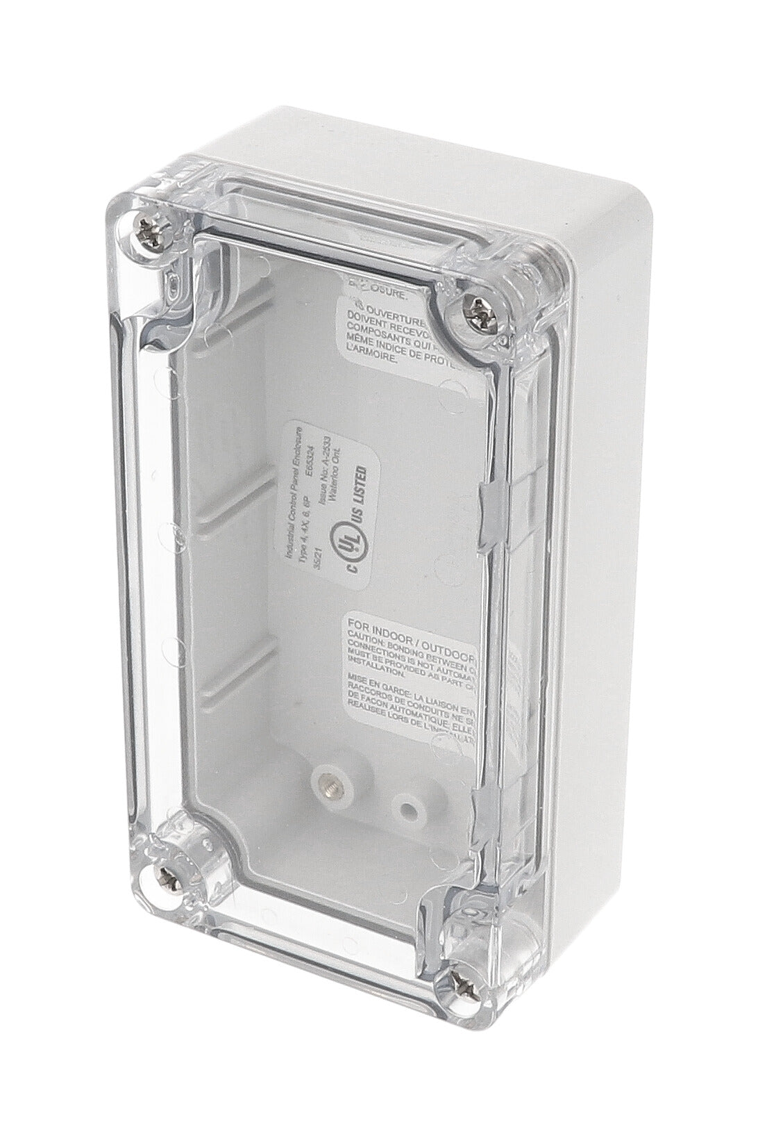 Hammond 1554C2GYCL Gray Polycarb Plastic Watertight Enclosure Clear Lid (RAL7035 Gray) 4.7" x 2.6" x 1.6"