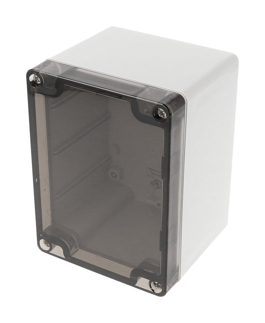 Hammond 1554G2GYSL 1554 Series Type 4X/6P Watertight Enclosure, Screw Cover, Flat Lid, 120 x 90 x 81 mm, Polycarbonate/Smoked Lid.