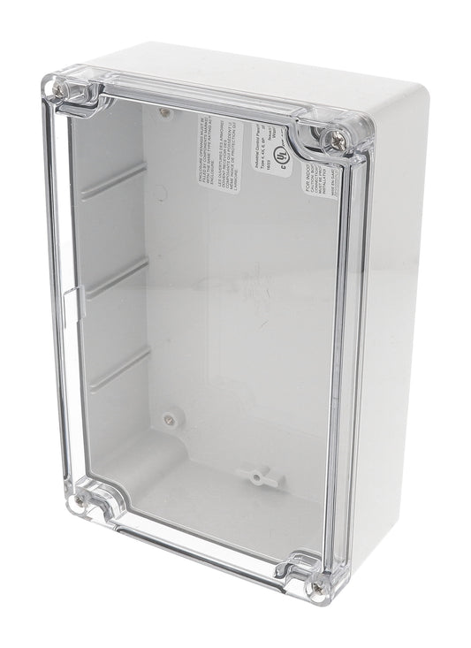 Hammond 1554H2GYCL Gray Polycarb Plastic Watertight Enclosure Clear Lid, (RAL7035 Gray) 7.1" x 4.7" x 2.4"