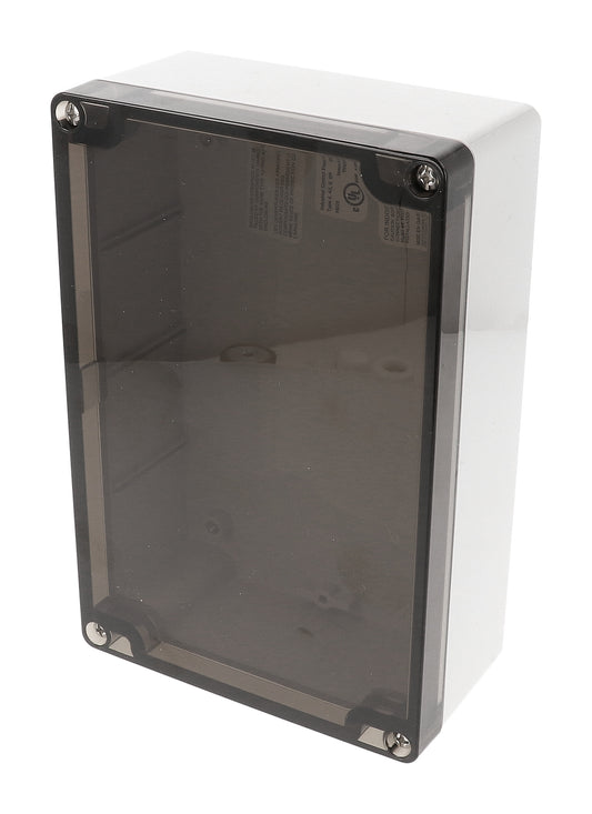Hammond 1554H2GYSL 1554 Series Type 4X/6P Watertight Enclosure, Screw Cover, Flat Lid, 180 x 120 x 61 mm, Polycarbonate/Smoked Lid.