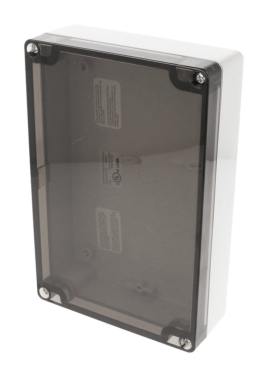 Hammond 1554HL2GYSL 1554 Series Type 4X/6P Watertight Enclosure, Screw Cover, Flat Lid, 180 x 120 x 46 mm, Polycarbonate/Smoked Lid.