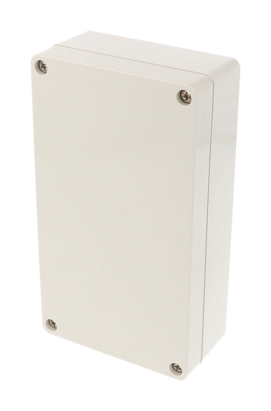 Hammond 1554JLGY 1554 Series IP66 Watertight Enclosure, Screw Cover, Flat Lid, 160 x 90 x 46 mm, ABS Plastic/Gray Lid.