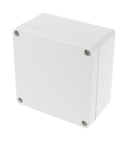 Hammond 1554L2GY 1554 Series Type 4X/6P Watertight Enclosure, Screw Cover, Flat Lid, 105 x 105 x 60 mm, Polycarbonate/Gray Lid.