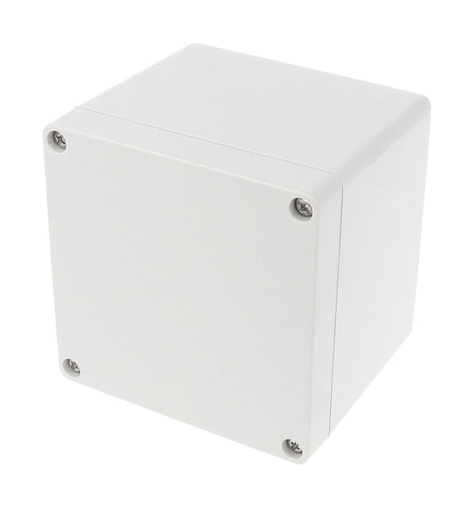 Hammond 1554LA2GY 1554 Series Type 4X/6P Watertight Enclosure, Screw Cover, Flat Lid, 105 x 105 x 90 mm, Polycarbonate/Gray Lid.
