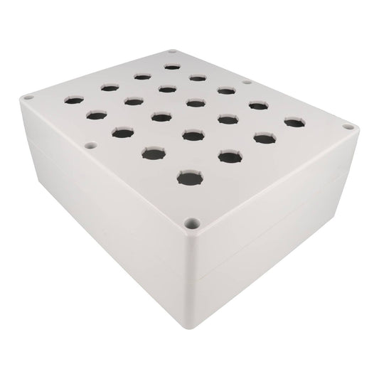 Hammond 1554MPB20A 4x Polycarbonate Pushbutton Enclosure, 20 Hole 22.5mm, 11.81" x 9.45" x 4.72"