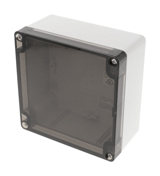 Hammond 1554N2GYSL Polycarb Plastic Watertight Enclosure Smoked Lid,(ral7035 Gray) 4.7" x 4.7" x 2.4"