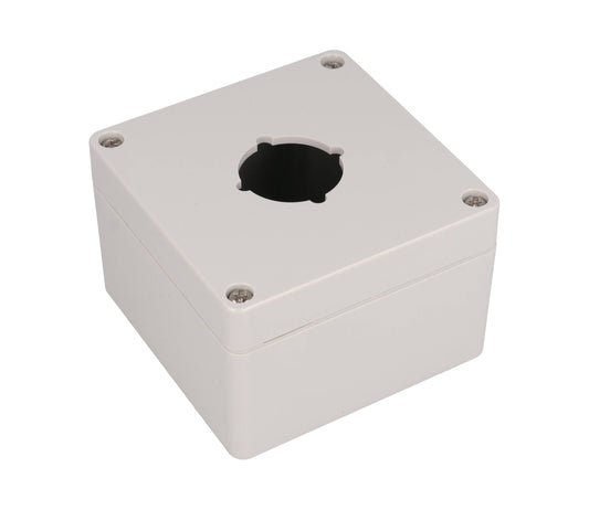 Hammond 1554PB1 4x Polycarbonate Pushbutton Enclosure, 1 Hole 30.5mm, 3.54" x 3.54" x 2.36"