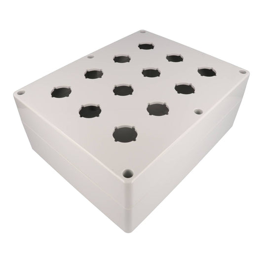 Hammond 1554PB12A 4x Polycarbonate Pushbutton Enclosure, 12 Hole 30.5mm, 11.81" x 9.45" x 4.72"