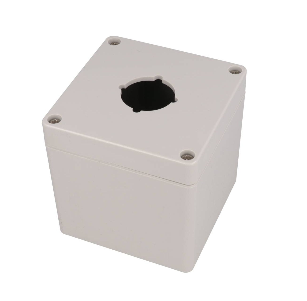 Hammond 1554PB1A 4x Polycarbonate Pushbutton Enclosure, 1 Hole 30.5mm, 3.54" x 3.54" x 3.54"