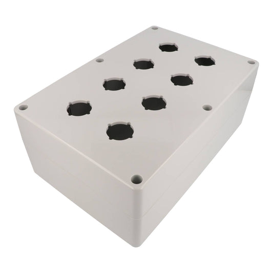 Hammond 1554PB8A 4x Polycarbonate Pushbutton Enclosure, 8 Hole 30.5mm, 11.81" x 7.87" x 4.72"