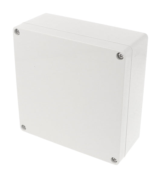 Hammond 1554Q2GY 1554 Series Type 4X/6P Watertight Enclosure, Screw Cover, Flat Lid, 140 x 140 x 60 mm, Polycarbonate/Gray Lid.