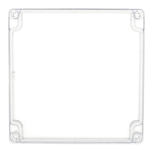 Hammond 1554QCL Clear Replacement Lid for 1554/1555 Series Enclosures, Size Q, 140 x 140 x 15 mm, Polycarbonate.