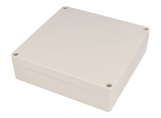 Hammond 1554RLGY 1554 Series IP66 Watertight Enclosure, Screw Cover, Flat Lid, 160 x 160 x 45 mm, ABS Plastic/Gray Lid.