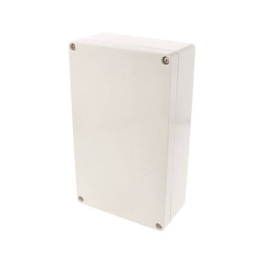 Hammond 1554UAGY 1554 Series IP66 Watertight Enclosure, Screw Cover, Flat Lid, 200 x 120 x 60 mm, ABS Plastic/Gray Lid.