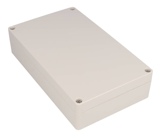 Hammond 1554ULGY 1554 Series IP66 Watertight Enclosure, Screw Cover, Flat Lid, 200 x 120 x 45 mm, ABS Plastic/Gray Lid.