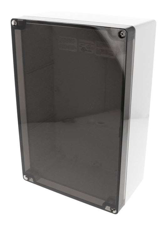 Hammond 1554V2GYSL 1554 Series Type 4X/6P Watertight Enclosure, Screw Cover, Flat Lid, 240 x 160 x 91 mm, Polycarbonate/Smoked Lid.