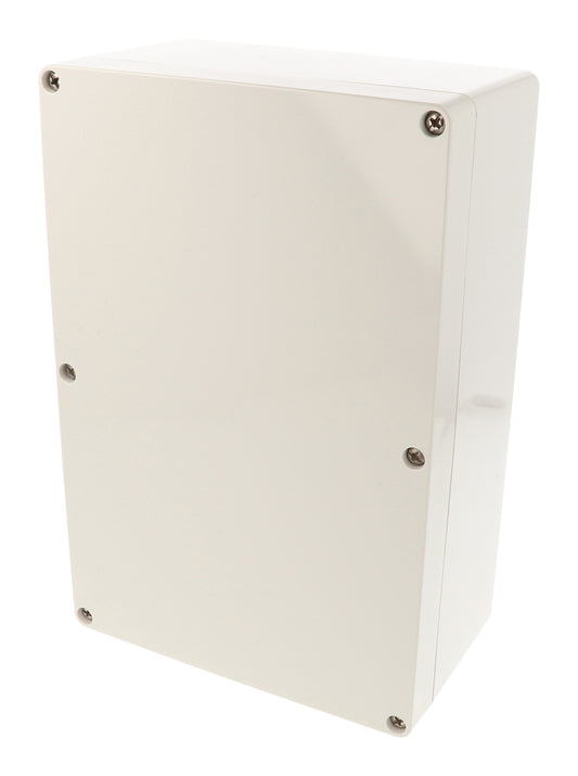 Hammond 1554VAGY 1554 Series IP66 Watertight Enclosure, Screw Cover, Flat Lid, 240 x 160 x 90 mm, ABS Plastic/Gray Lid.