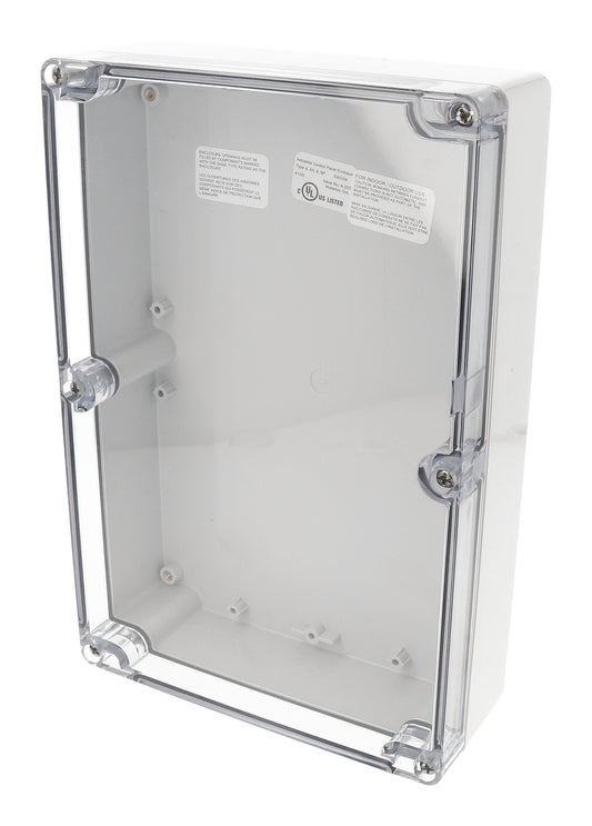 Hammond 1554VAL2GYCL 1554 Series Type 4X/6P Watertight Enclosure, Screw Cover, Flat Lid, 240 x 160 x 60 mm, Polycarbonate/Clear Lid.