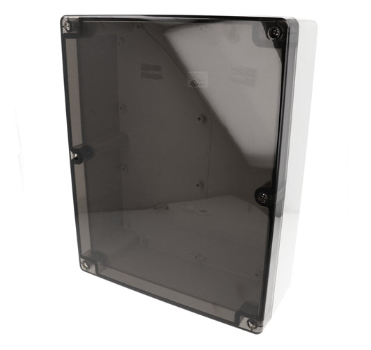 Hammond 1554Y2GYSL 1554 Series Type 4X/6P Watertight Enclosure, Screw Cover, Flat Lid, 300 x 240 x 95 mm, Polycarbonate/Smoked Lid.