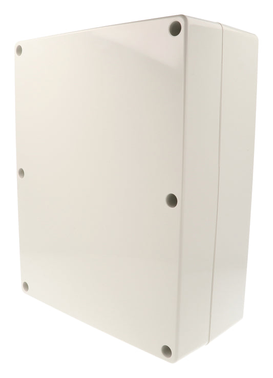 Hammond 1554YAGY 1554 Series IP66 Watertight Enclosure, Screw Cover, Flat Lid, 300 x 240 x 120 mm, ABS Plastic/Gray Lid.