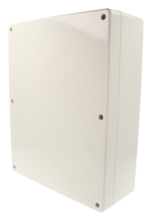 Hammond 1554YGY 1554 Series IP66 Watertight Enclosure, Screw Cover, Flat Lid, 300 x 240 x 95 mm, ABS Plastic/Gray Lid.