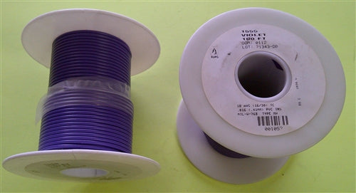 Alpha 18AWG Stranded Violet/Purple Hookup Wire 1555-100VIO (100 Feet)
