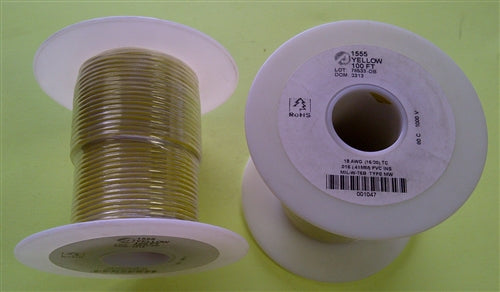 Alpha 18AWG Stranded Yellow Hookup Wire 1555-100YEL (100 Feet)