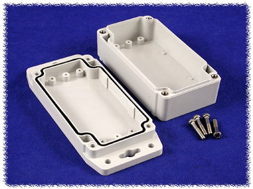 Hammond 1555C2F22GY Gray Watertight Plastic Case with Flange (RAL7035 Gray) 4.7" x 2.6" x 1.65"