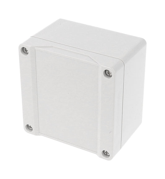 Hammond 1555E2GY 1555 Series Type 4X/6P Watertight Enclosure, Styled Lid, 90 x 90 x 61 mm, Polycarbonate/Light Gray.