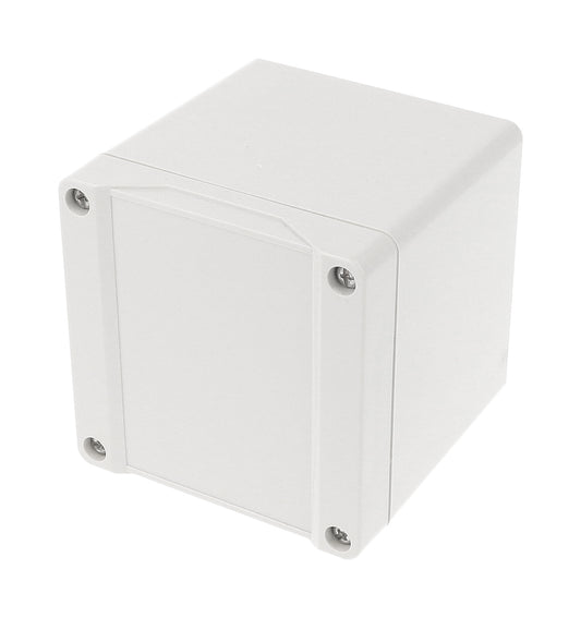 Hammond 1555EE2GY 1555 Series Type 4X/6P Watertight Enclosure, Styled Lid, 90 x 90 x 91 mm, Polycarbonate/Light Gray.