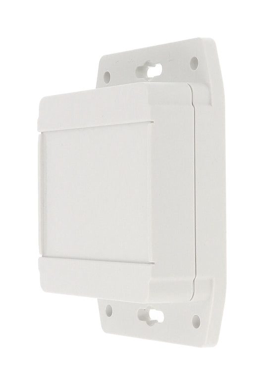Hammond 1555EF17GY 1555F Series IP66 Watertight Flanged Enclosure, Styled Lid, 90 x 90 x 38 mm, ABS Plastic/Light Gray.