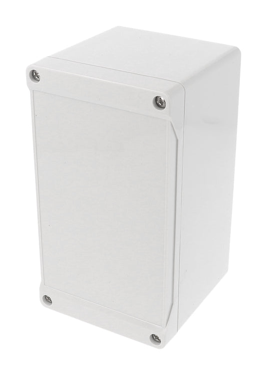 Hammond 1555KGY 1555 Series IP66 Watertight Enclosure, Styled Lid, 160 x 90 x 91 mm, ABS Plastic/Light Gray.