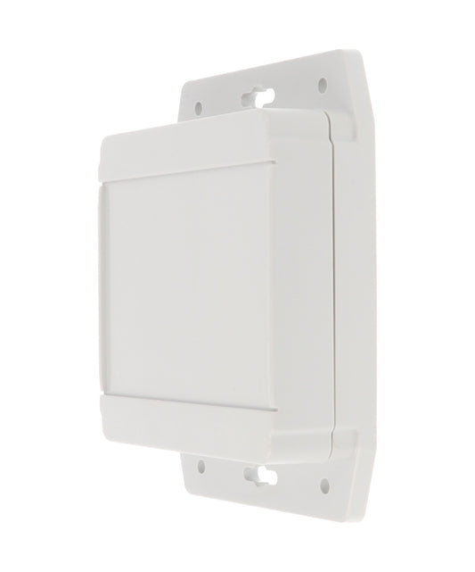 Hammond 1555L2F17GY 1555F Series Type 4X/6P Flanged Polycarbonate Enclosure, Gasketed Lid, 106 x 105 x 37 mm, Light Gray.