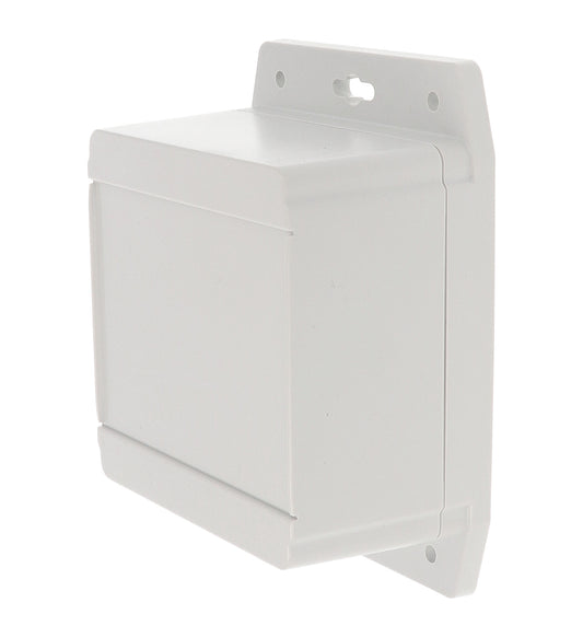Hammond 1555L2F42GY 1555F Series Type 4X/6P Flanged Polycarbonate Enclosure, Gasketed Lid, 106 x 105 x 62 mm, Light Gray.