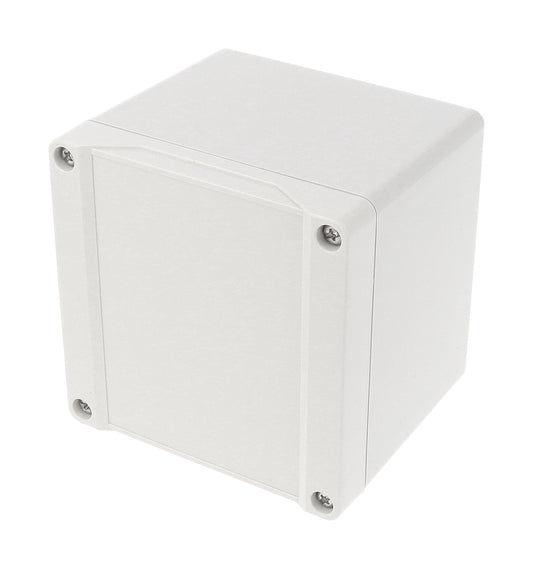 Hammond 1555LA2GY 1555 Series Type 4X/6P Polycarbonate Enclosure, Styled Lid, 105 x 105 x 90 mm, Light Gray.