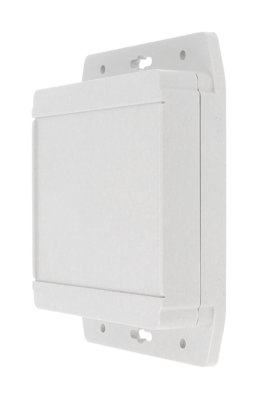 Hammond 1555N2F17GY 1555F Series Type 4X/6P Flanged Polycarbonate Enclosure, Gasketed Lid, 120 x 115 x 38 mm, Light Gray.