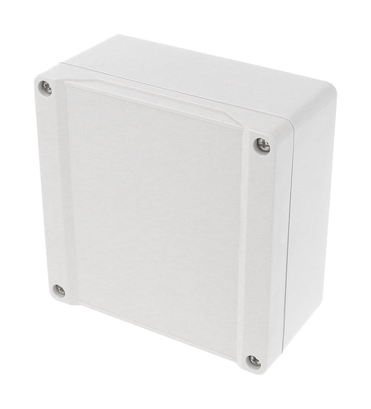 Hammond 1555N2GY 1555 Series Type 4X/6P Polycarbonate Enclosure, Styled Lid, 120 x 120 x 61 mm, Light Gray.