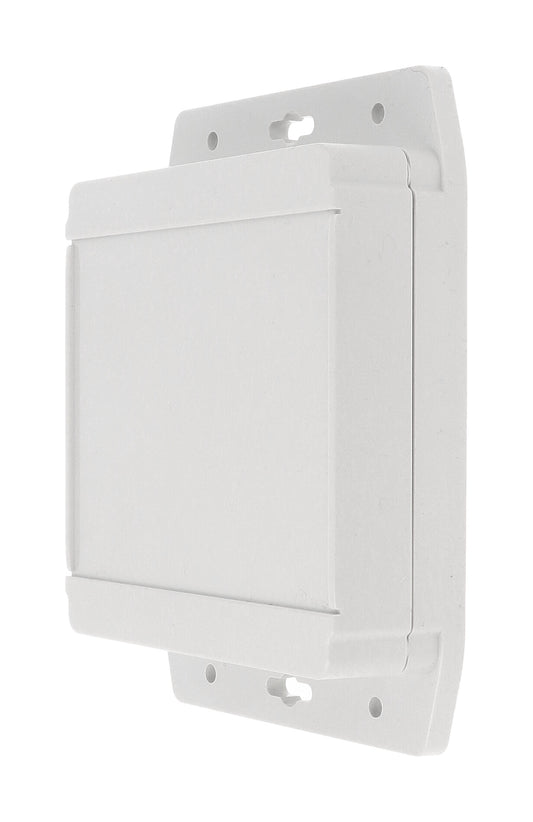 Hammond 1555NF17GY 1555F Series IP66 Flanged ABS Plastic Enclosure, Gasketed Lid, 120 x 115 x 38 mm, Light Gray.