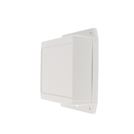 Hammond 1555Q2F42GY 1555F Series Type 4X/6P Flanged Polycarbonate Enclosure, Gasketed Lid, 141 x 140 x 62 mm, Light Gray.